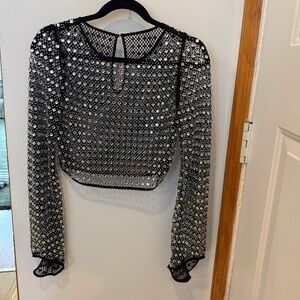 Rave Beaded Crop Top